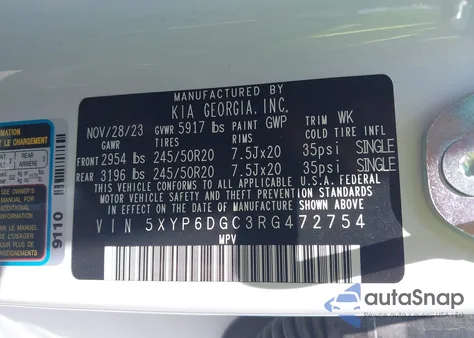 2024 Kia Telluride S from USA, damaged, VIN 5XYP6DGC3RG472754